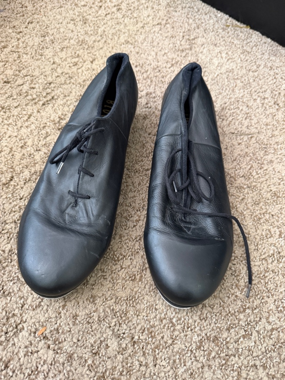 Bloch Black Leather Lace-Up Jazz/Derby Shoes